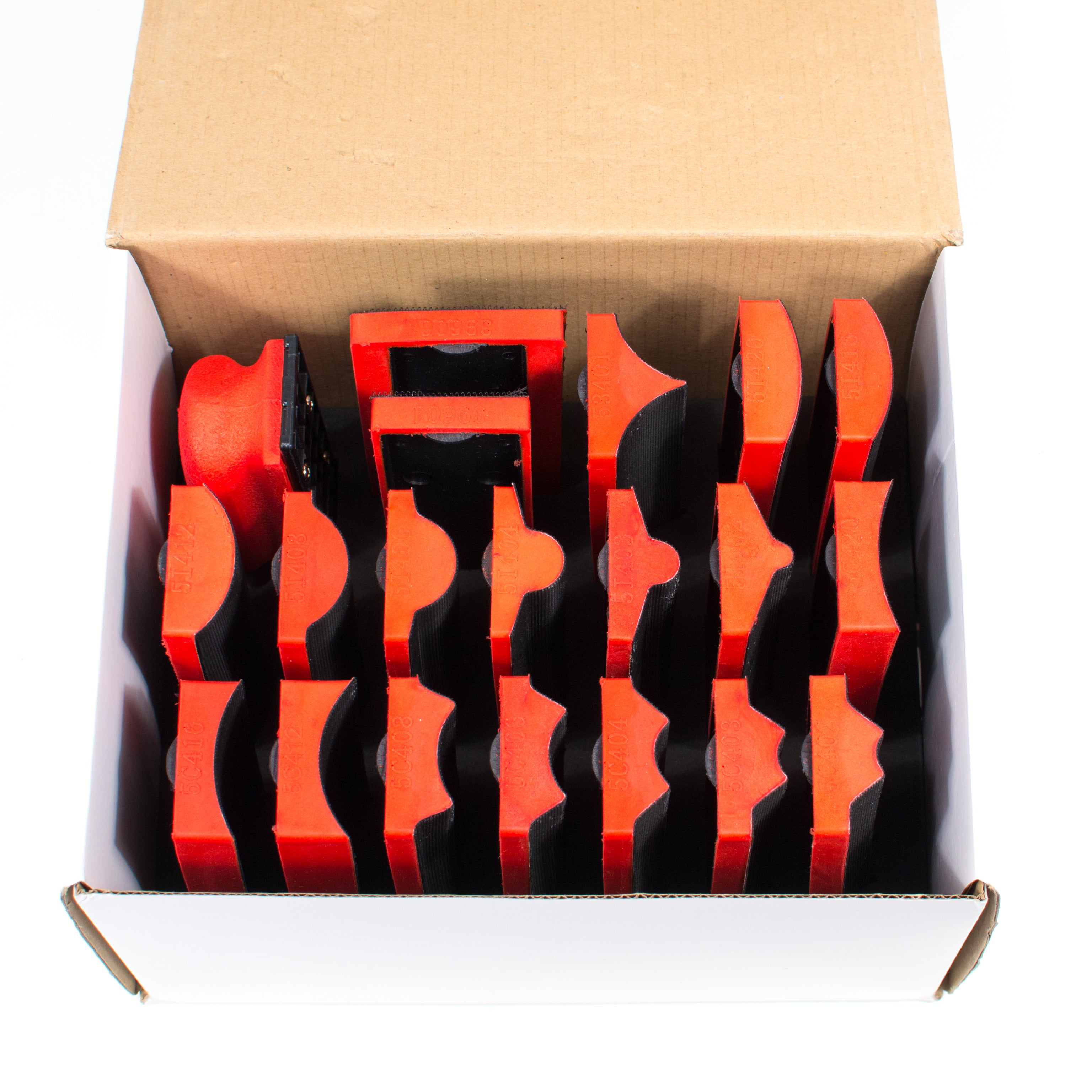 20pc Hand Sanding Block Set - Hook and Loop Interchangeable Assorted Shapes