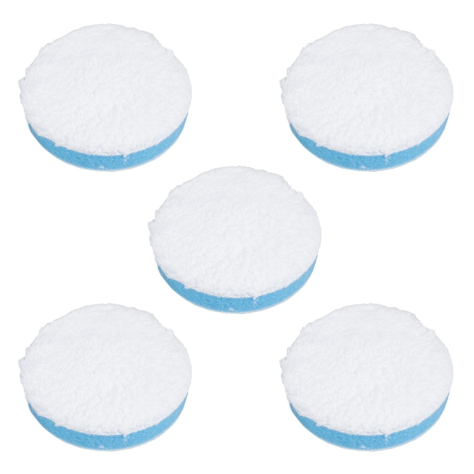 3" Microfiber Polishing Pad Blue Soft Density Foam (Pack of 5)