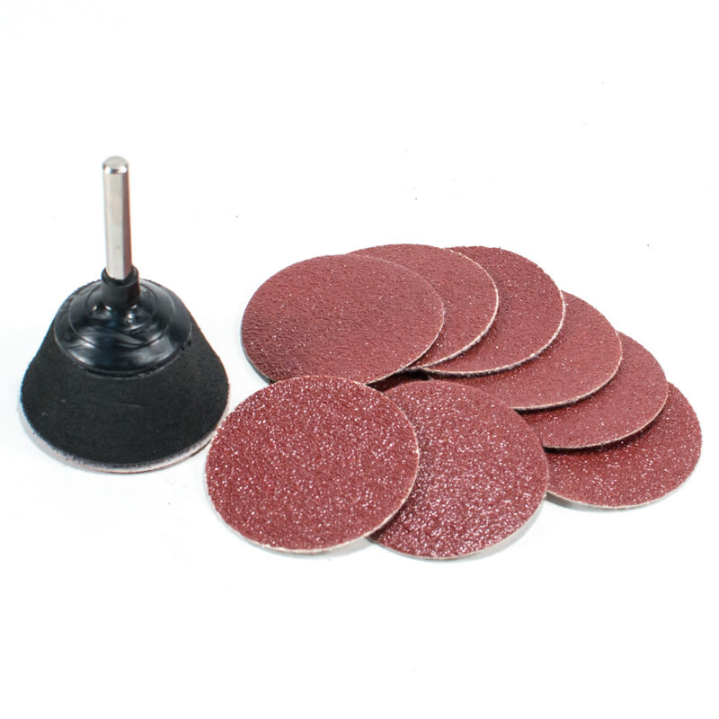 2" Hook and Loop Velcro Sanding Pad with Drill Adapter & 10pc 80 Grit Sandpaper - Tool Guy Republic