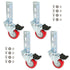 4pc Storage Rack Caster Wheels (Adapts to Boltless Self Locking Shelving Racks) - Tool Guy Republic