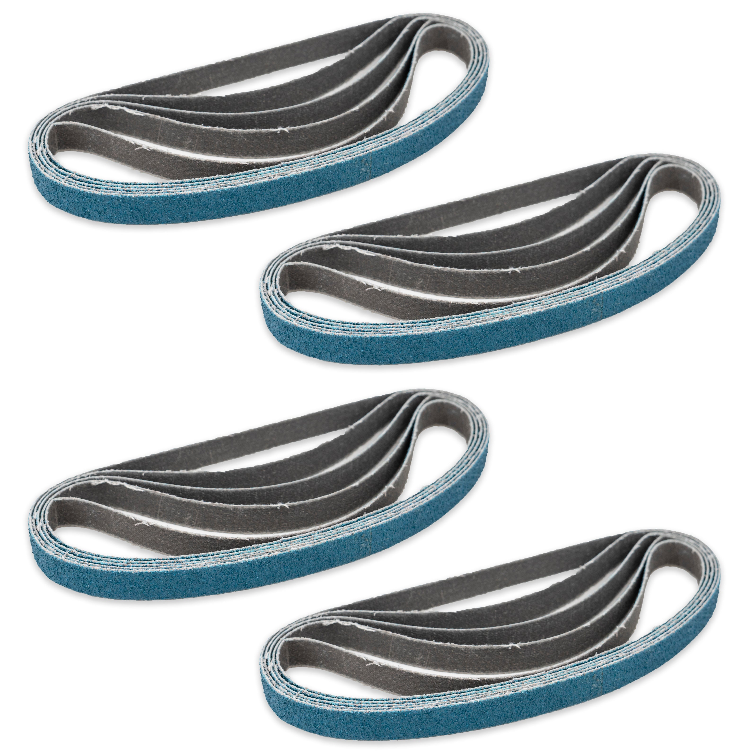 1/2” x 18” - 60 Grit Zirconia Sanding Belt for Air Sanders (20 Pack)