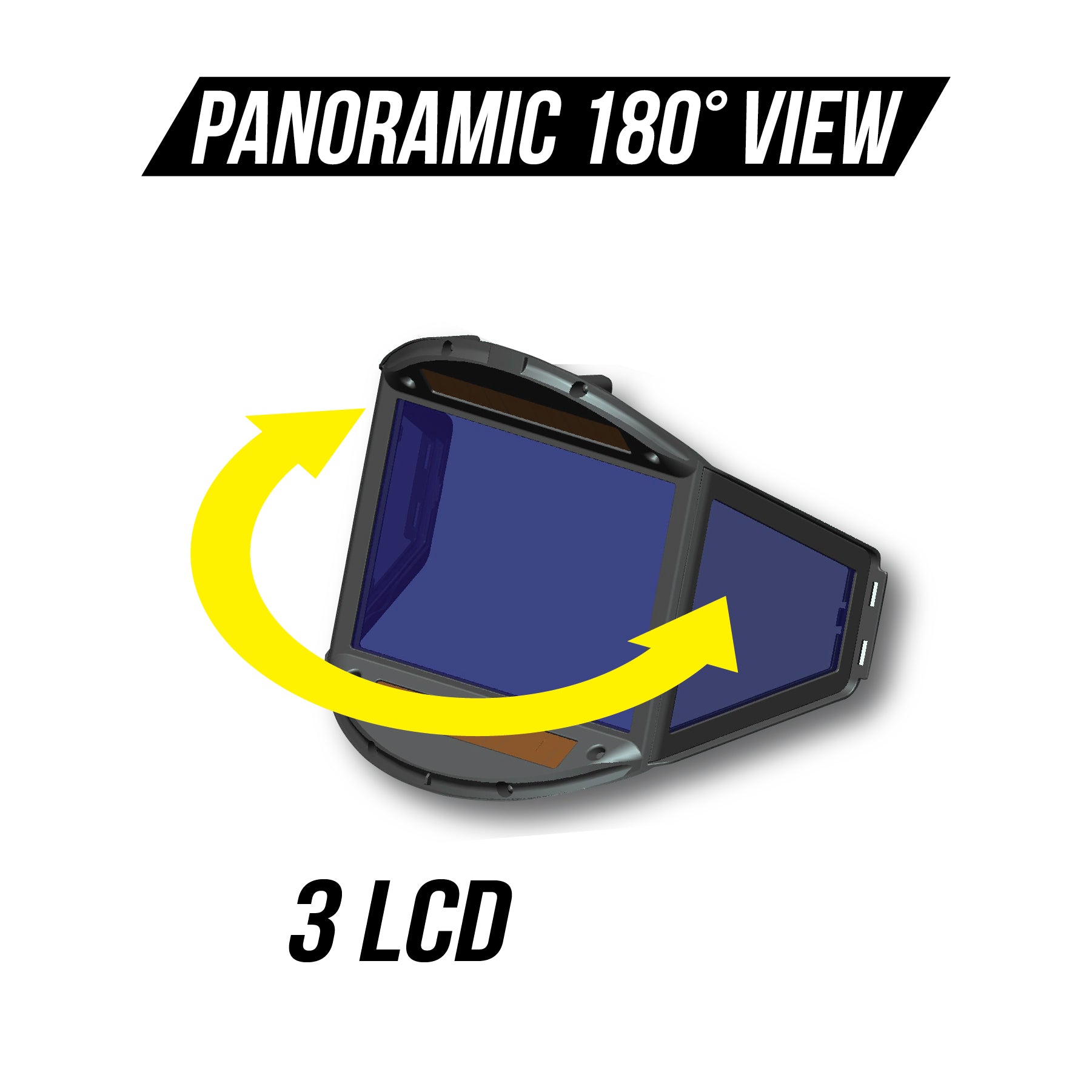 TGR Digital Panoramic 180 View Solar Powered Auto Darkening Welding Helmet - True Color (Carbon Fiber)