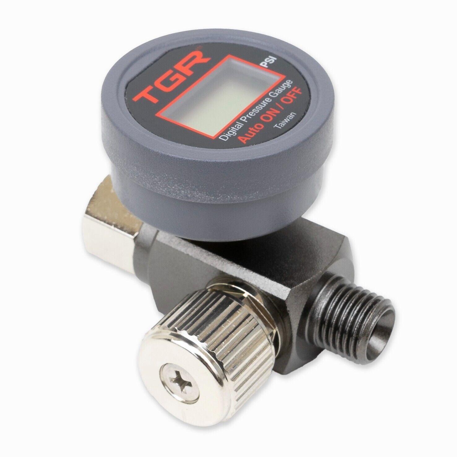 Air Adjusting Regulator Valve with Digital Pressure Gauge for Spray Guns and Air Tools (1/4” NPS) - Tool Guy Republic