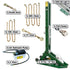 Jackco Power Stand Package - 59" Pulling Post with 10 Ton 8" Ram, Air Hydraulic Pump, Hose, Chains, Pulling Clamp