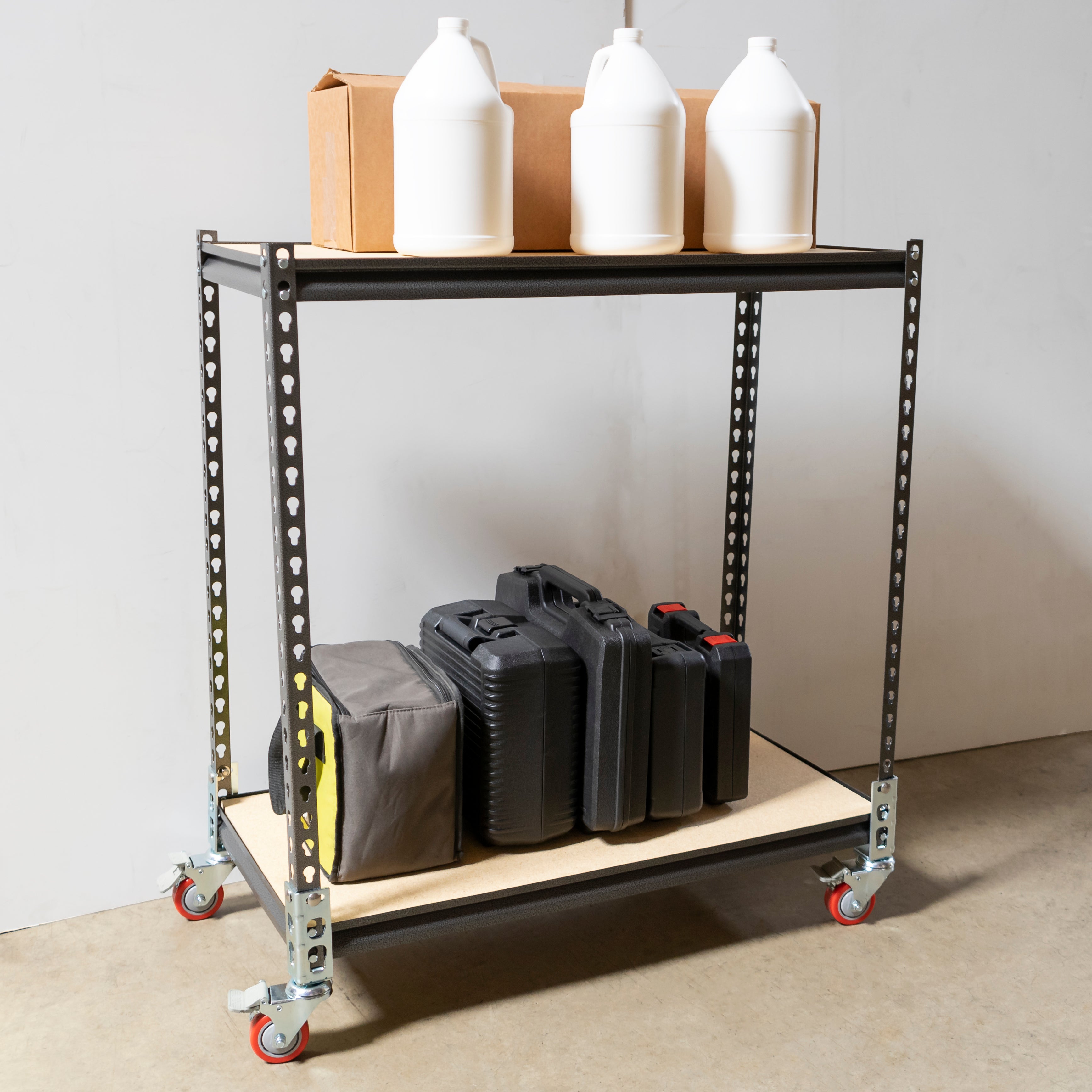 4pc Storage Rack Caster Wheels (Adapts to Boltless Self Locking Shelvi ...