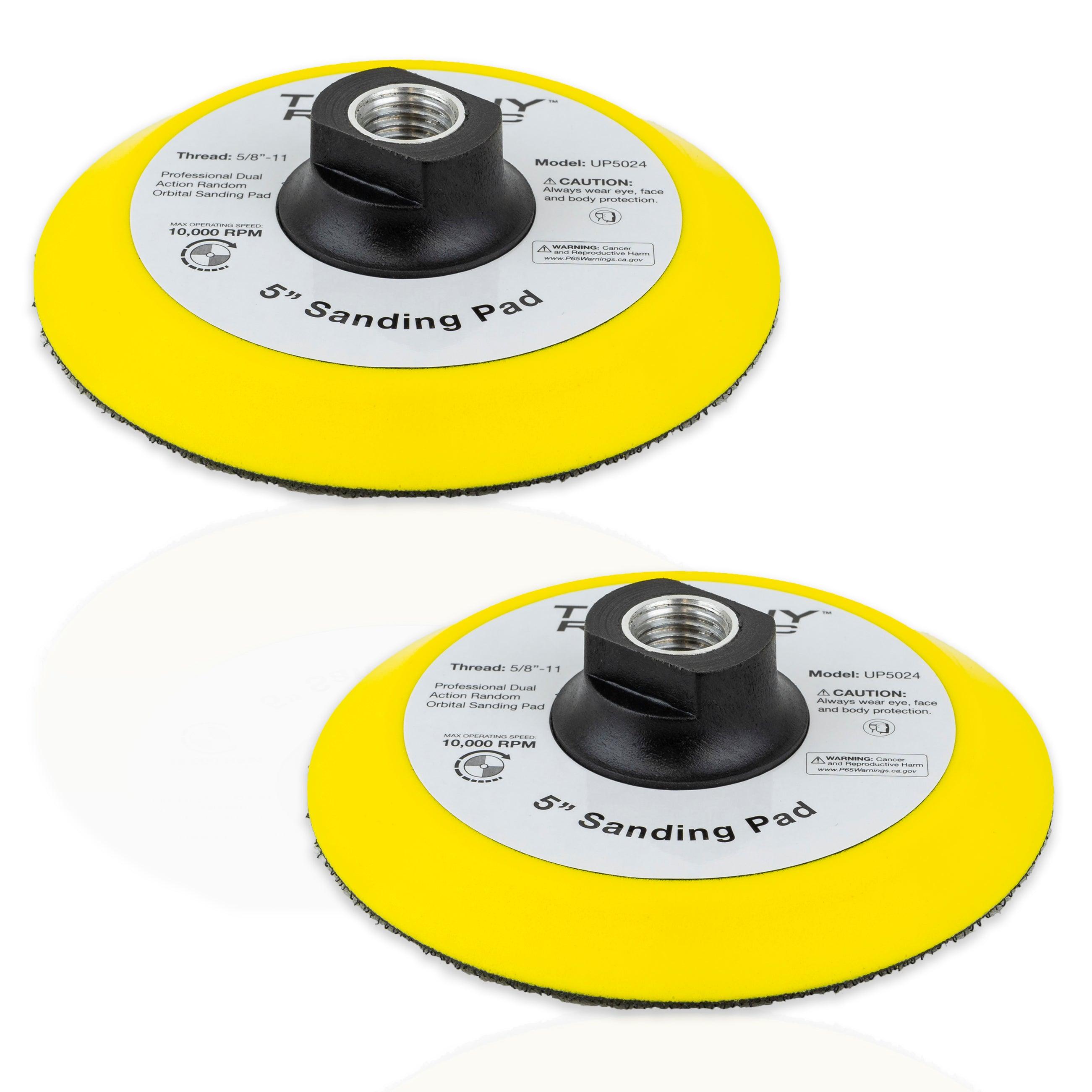 TGR 5" Low Profile Tapered Edge Hook and Loop Sanding Backup Pad with 5/8"-11 Threads