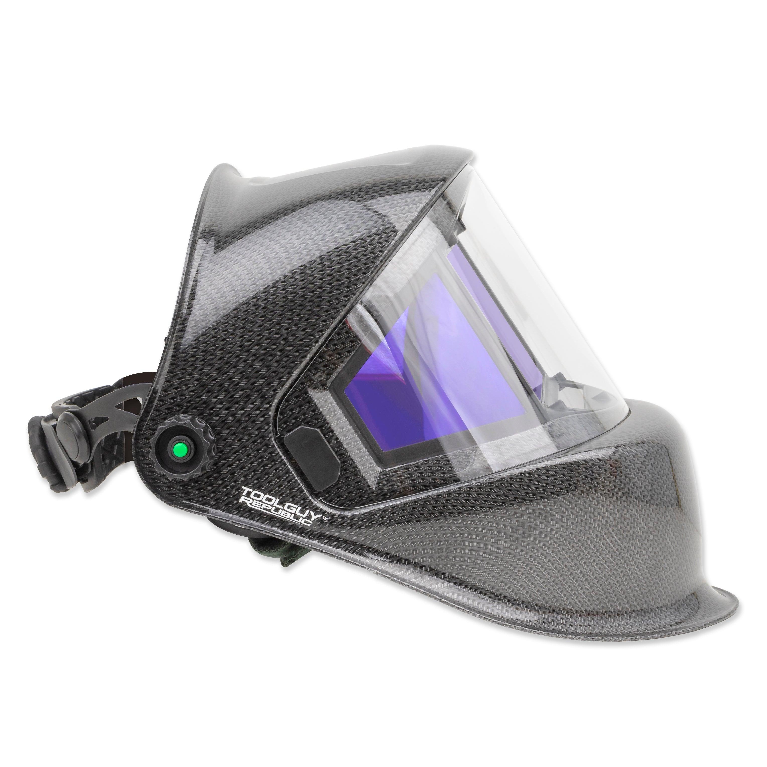 TGR Digital Panoramic 180 View Solar Powered Auto Darkening Welding Helmet - True Color (Carbon Fiber)
