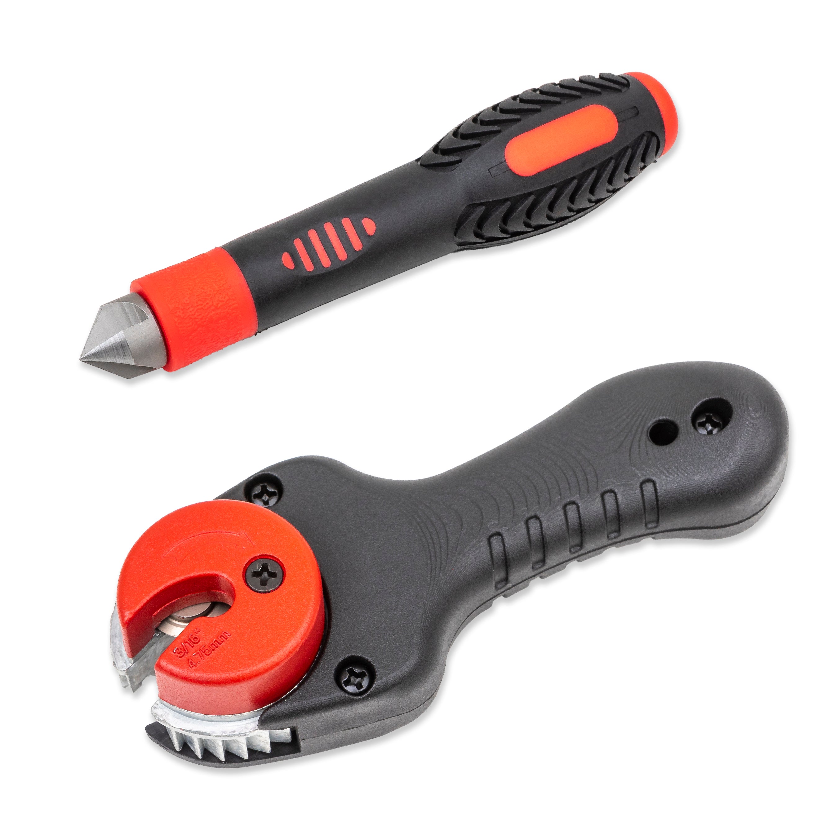 TGR 3/16” Automatic Ratcheting Brake Line Tube Cutter with Hand Reamer Deburring Tool - Tool Guy Republic