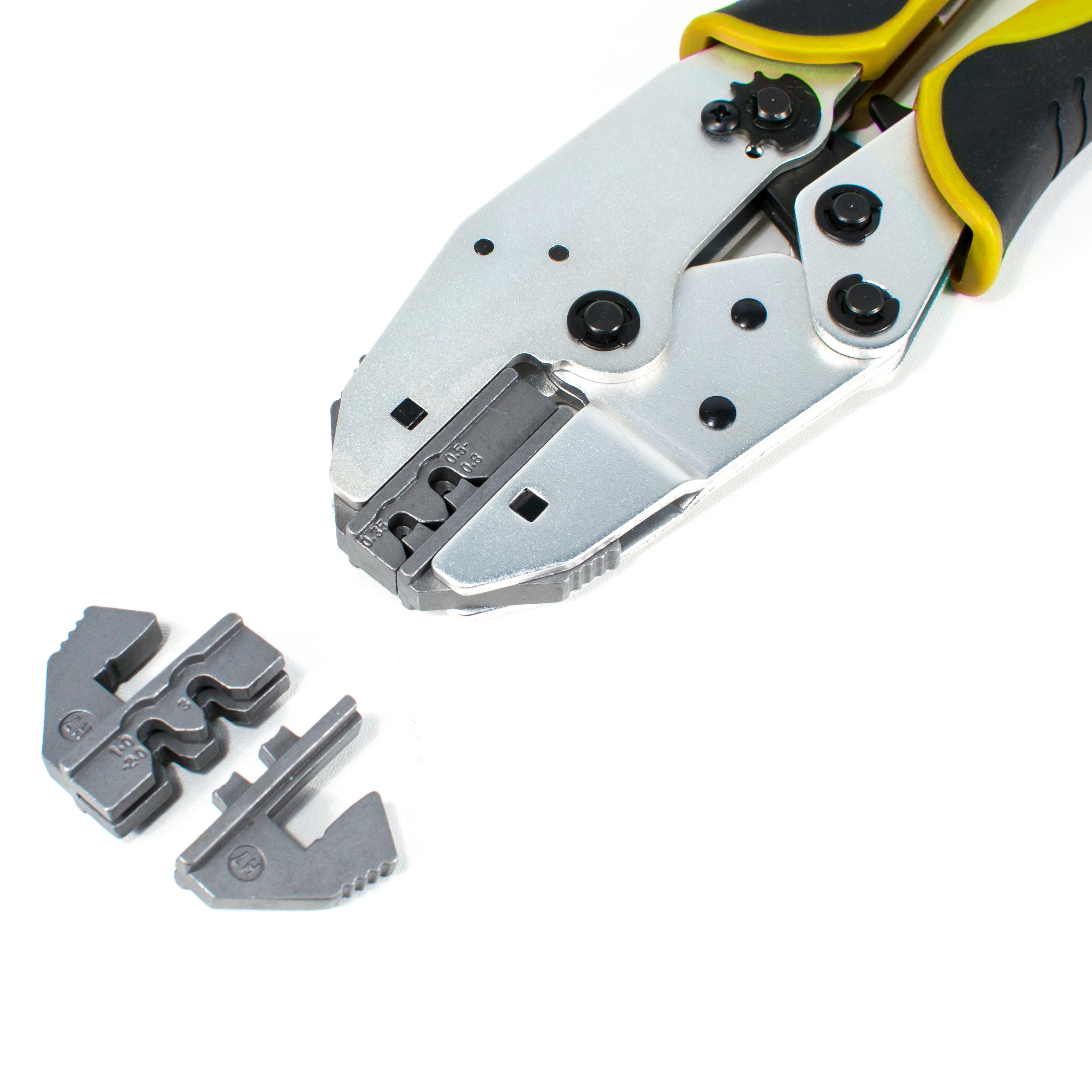 Delphi Weather Pack Connector Terminal Ratcheting Crimping Tool- Includes 2 Dies - Tool Guy Republic