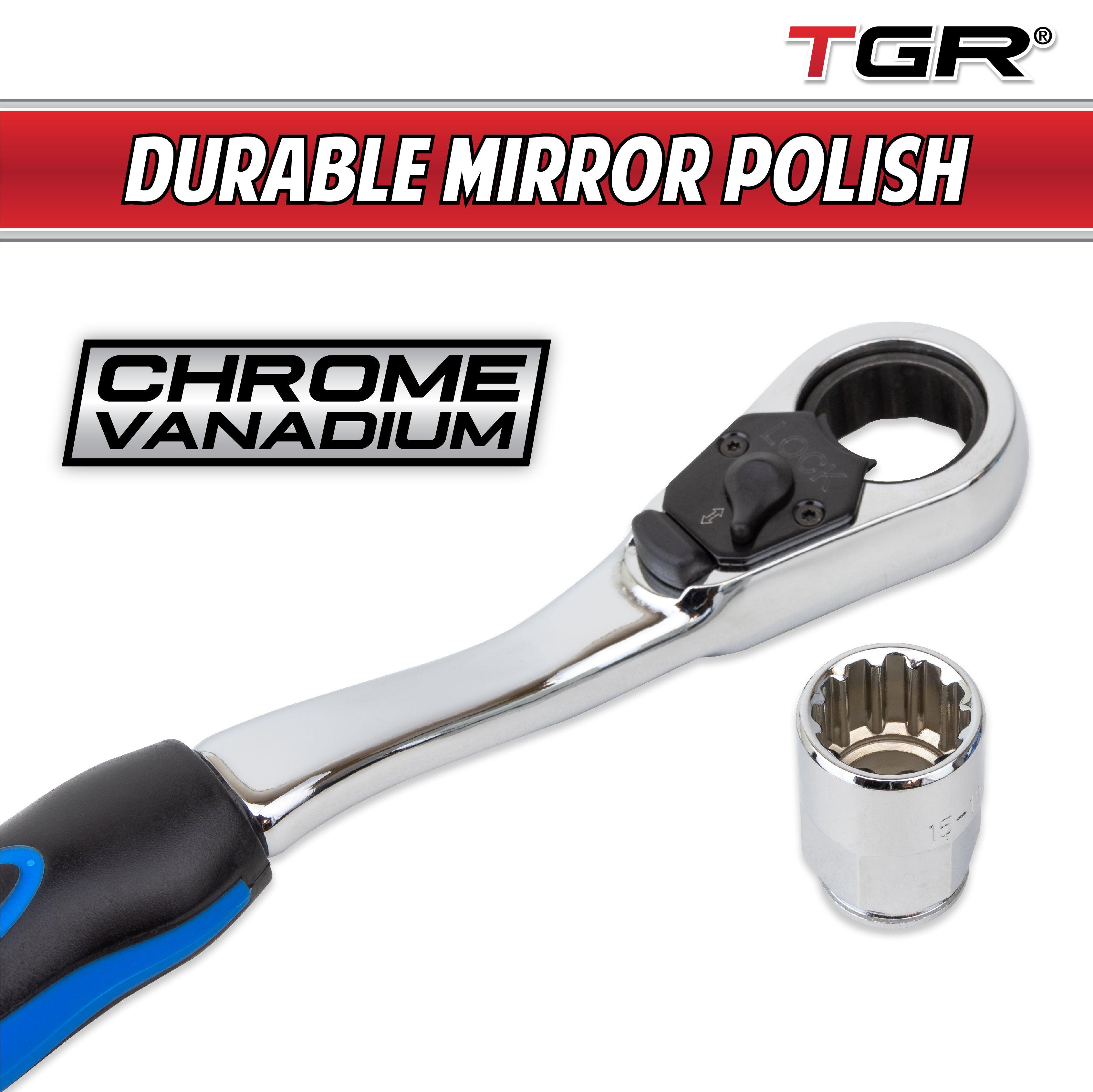 TGR 30PC Quick Release Go Thru Spline Socket Set - 1/4" & 3/8" Drive SAE/Metric Sizes - Tool Guy Republic