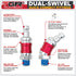 Automotive Dual-Swivel 1/4" NPT Male Quick Connect Air Tool Fittings