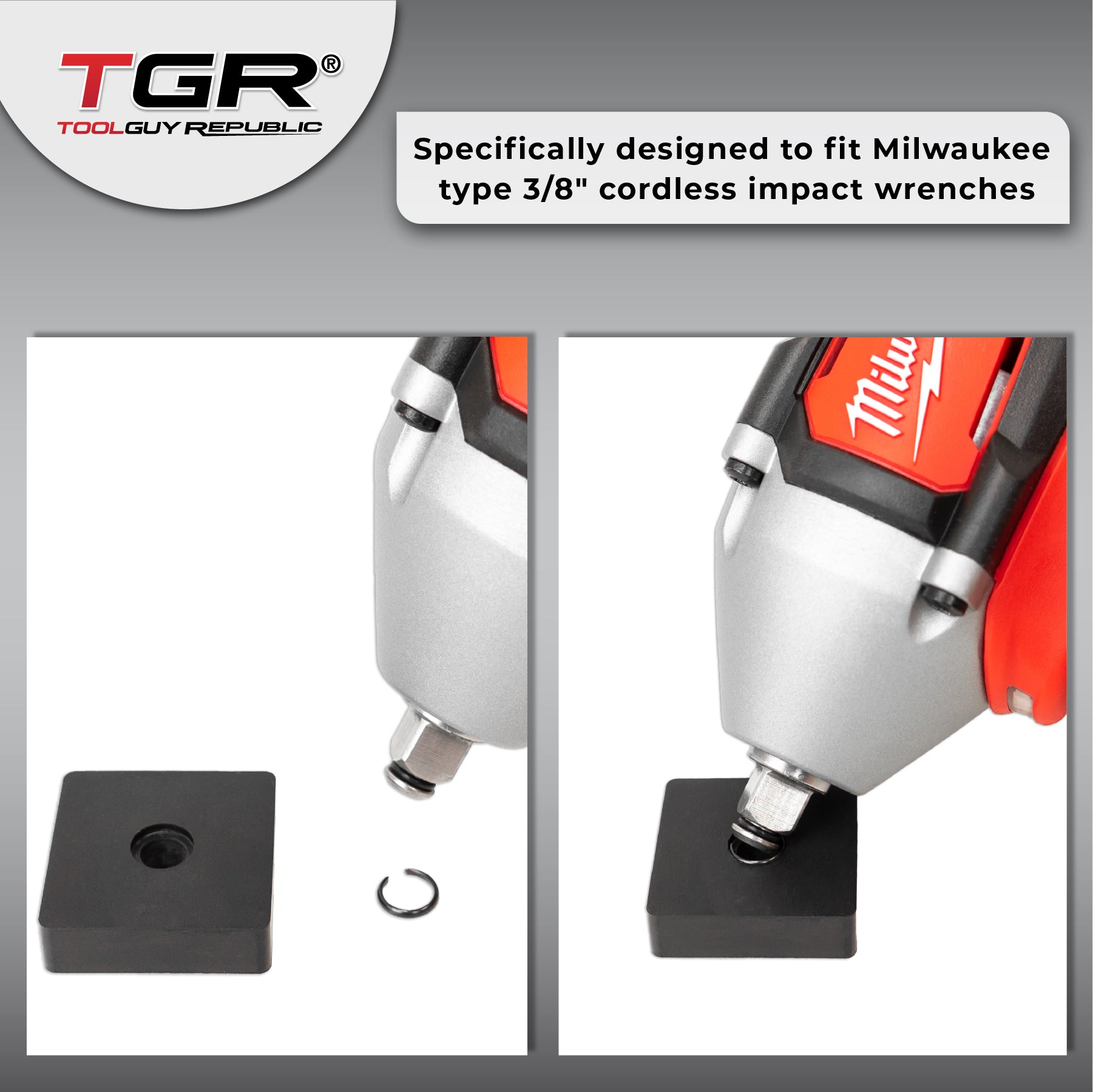 3/8" Impact Wrench Retaining Ring Clip with O-Ring fits Milwaukee Type