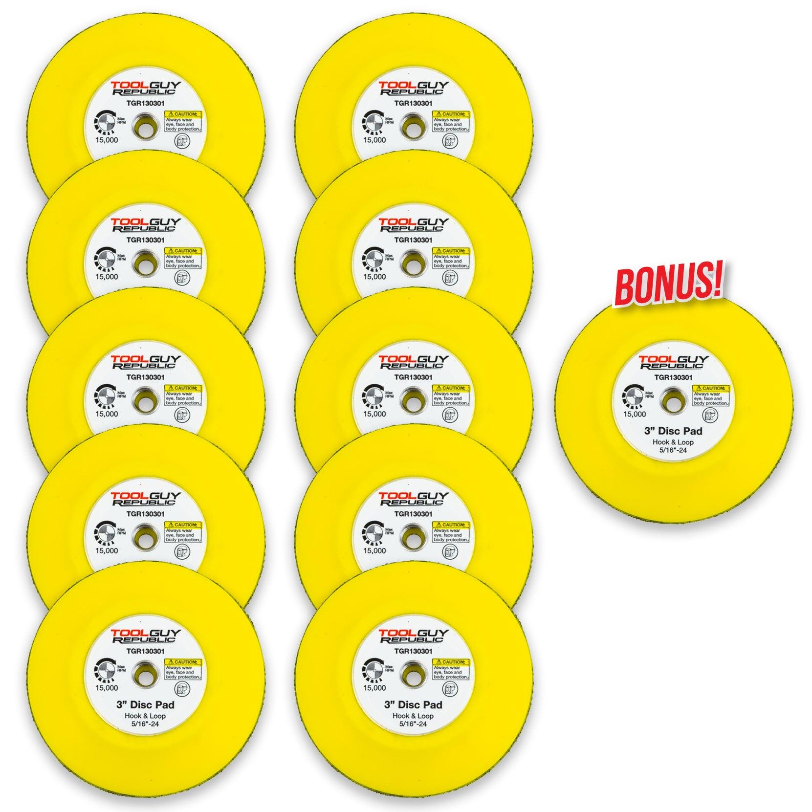 3" Hook and Loop Sanding Pad 5/16"-24 Female Thread TGR130301