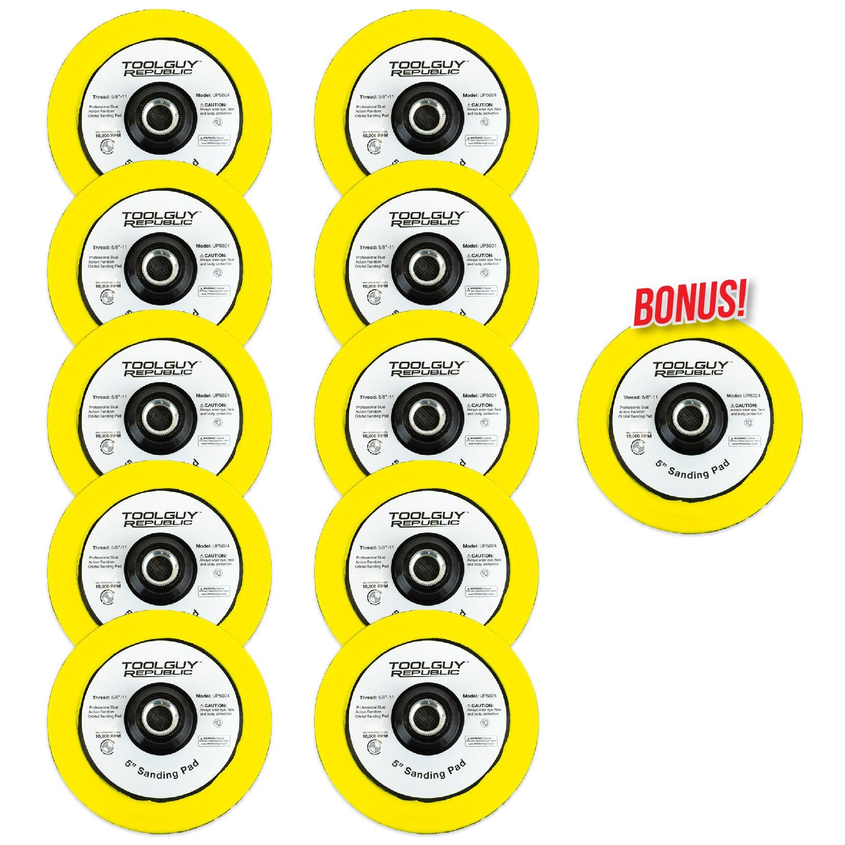 5" Hook and Loop Sanding Pad with 5/8-11 Threads