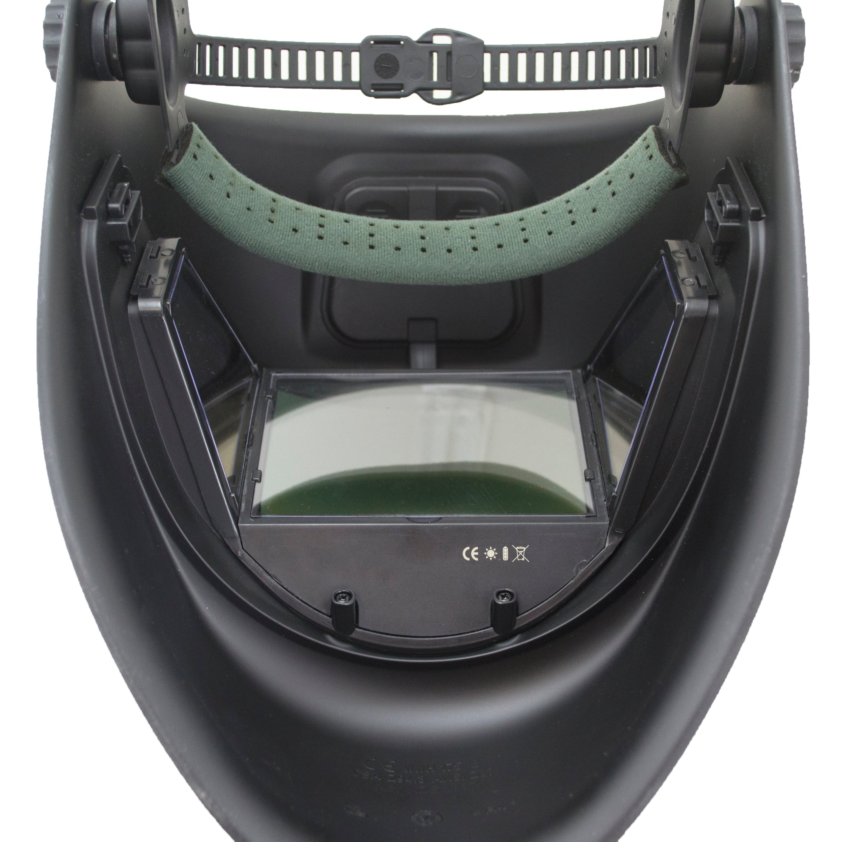 TGR Panoramic 180 View Solar Powered Auto Darkening Welding Helmet - True Color (Black)
