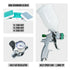 HVLP Spray Gun 1.3mm Tip, HVLP Air Regulator, Mini Denibbing Blocks - Package