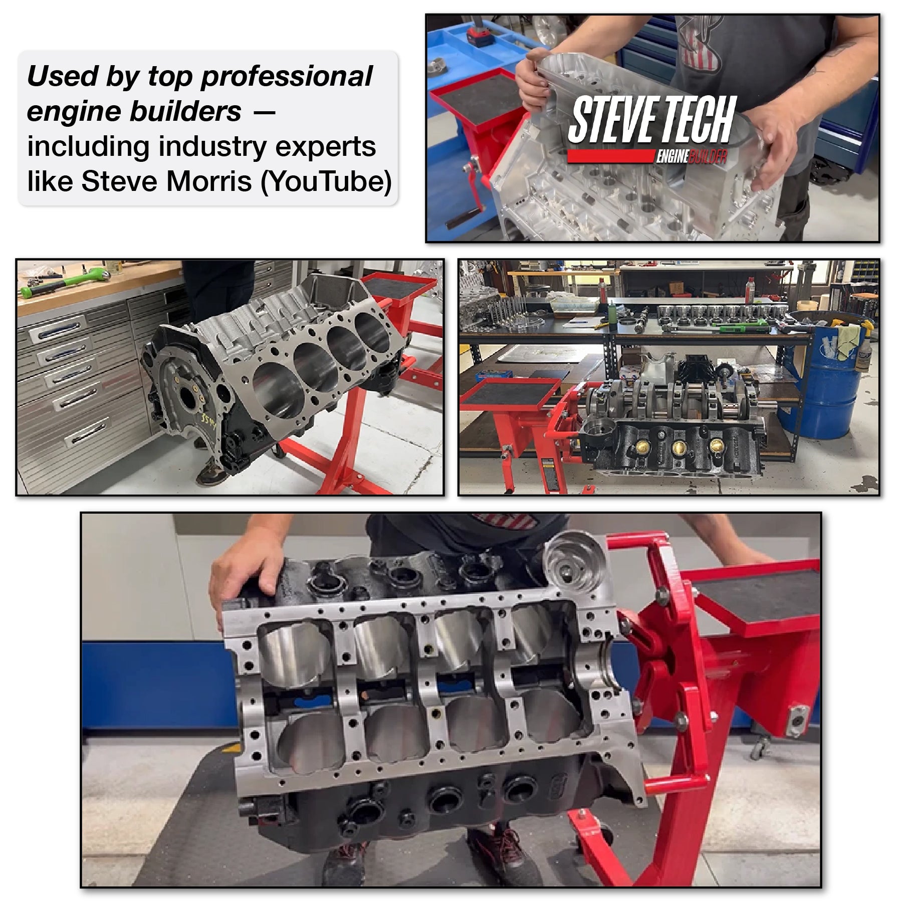 Jackco Professional 1000 lb. Capacity Rotating Engine Stand with Tool Tray