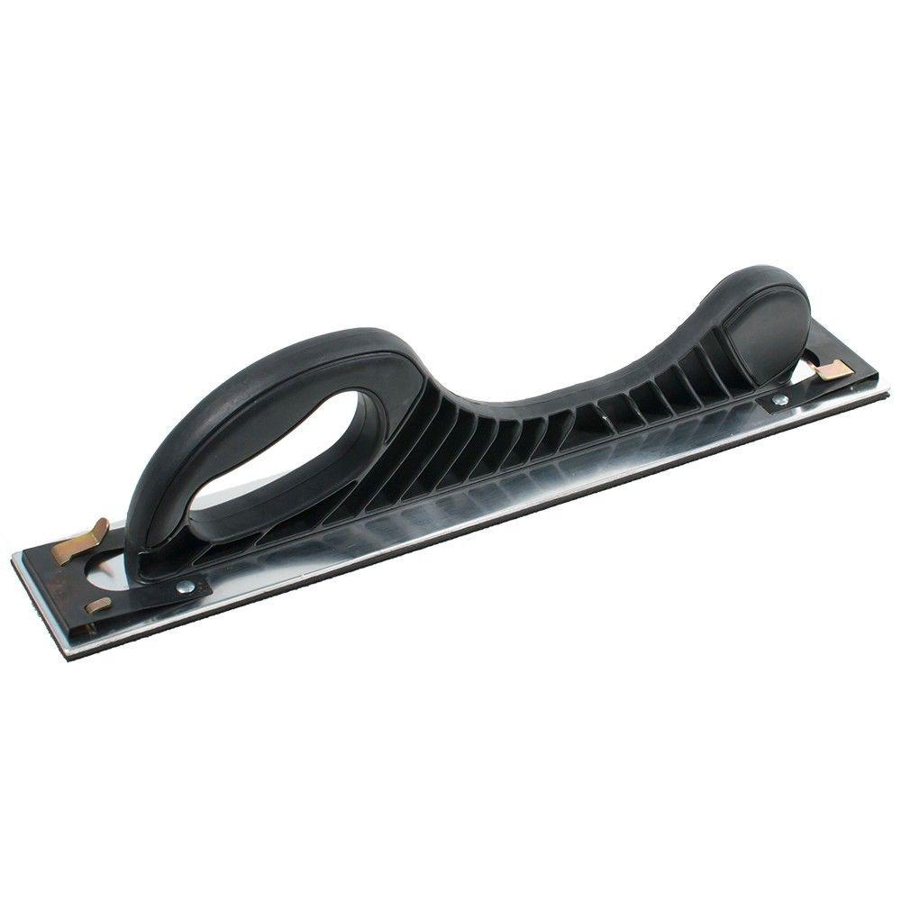 Two Handed Hook and Loop Sanding Block - Aluminum with Plastic Handles - 15.75" x 2.75" - Tool Guy Republic