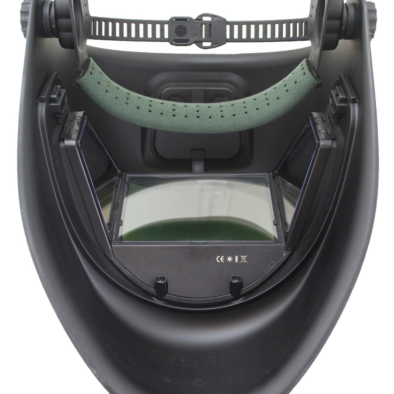 TGR Panoramic 180 View Solar Powered Auto Darkening Welding Helmet - True Color (Matte Carbon Fiber)