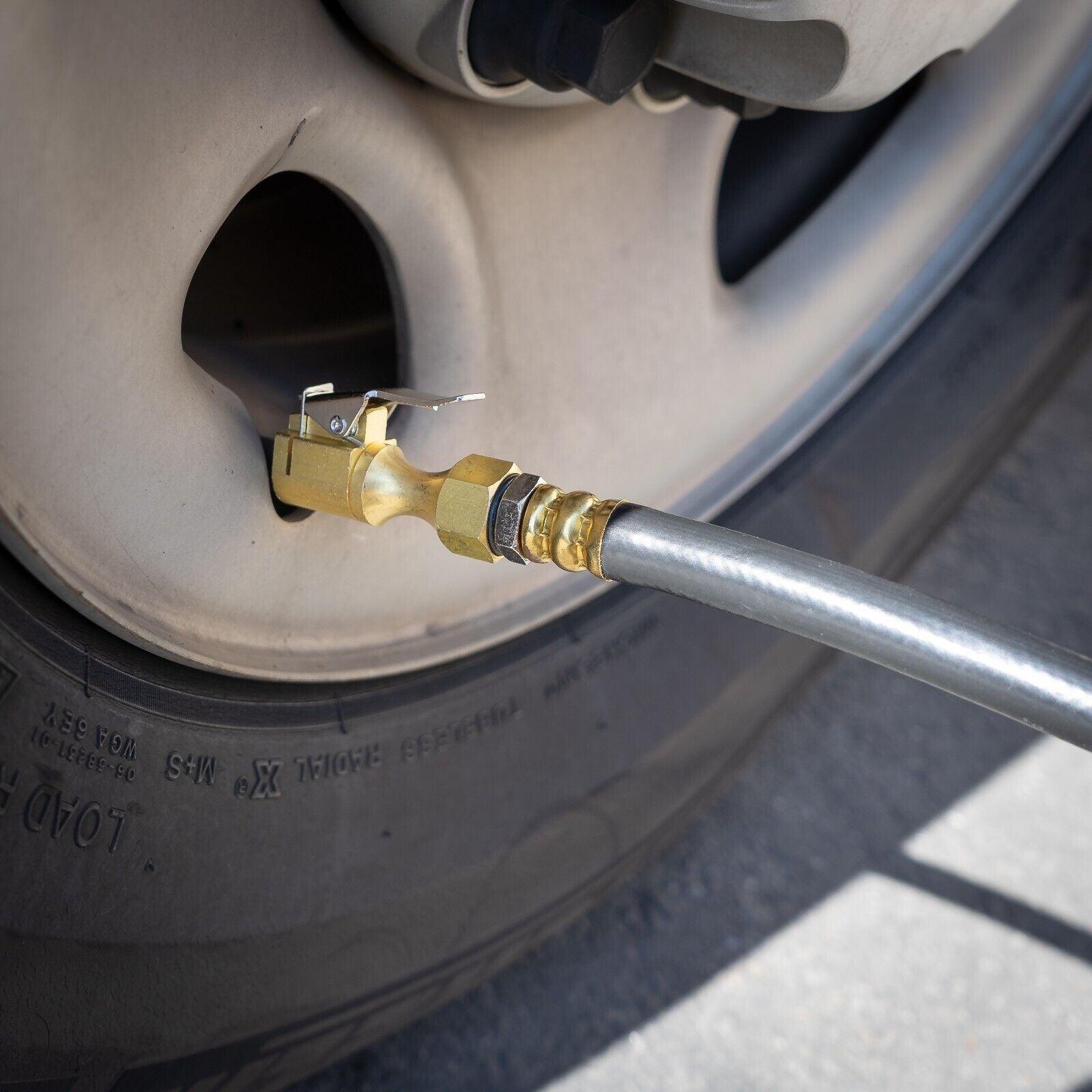 Locking Air Chuck 3-Pack - 1/4 FNPT Brass Tire Chuck For Inflators & Air Compressors