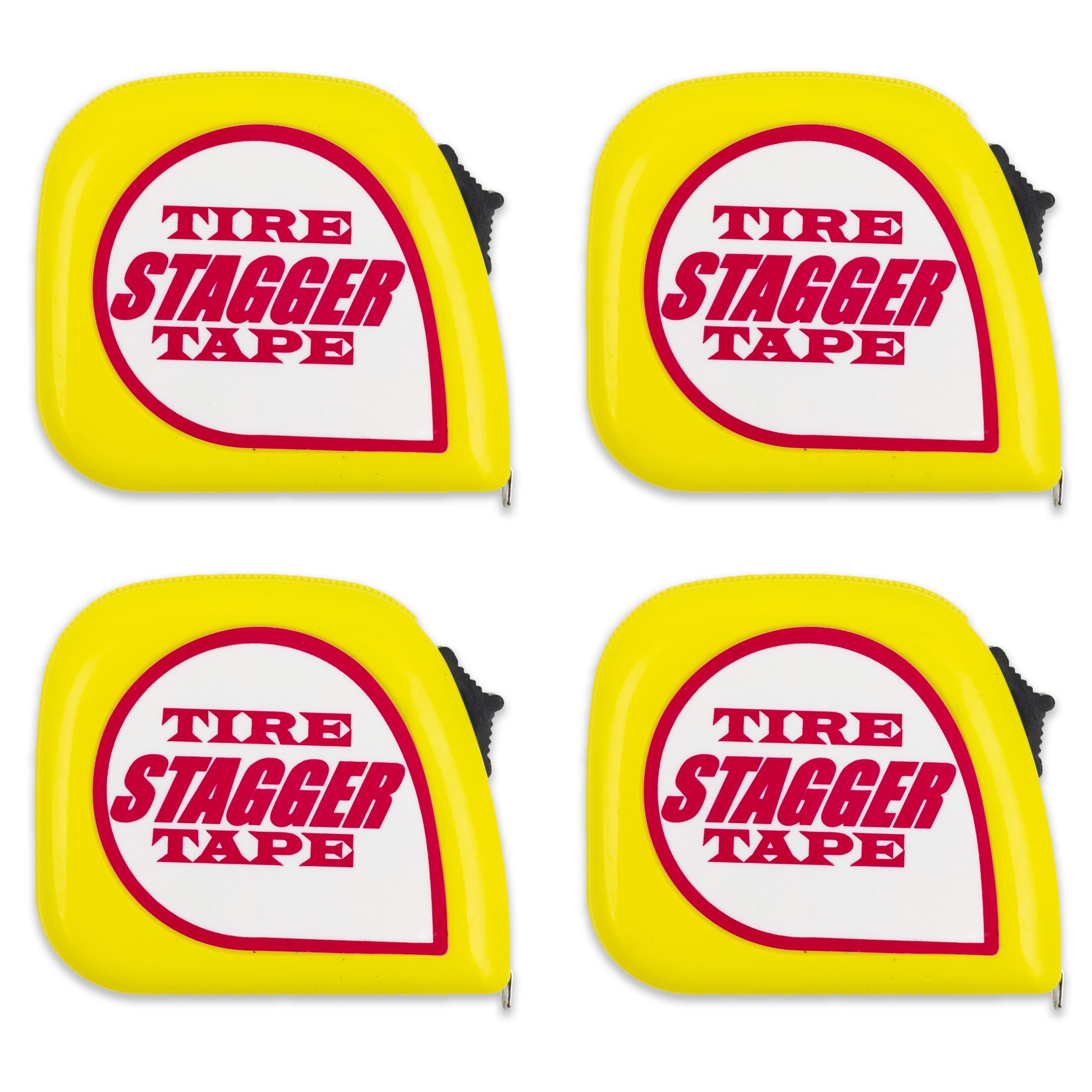 10' Tire Stagger Tape Measure with Magnetic Back (4 Pack)