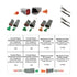 13 pc Deutsch Crimper Kit - Includes Ratcheting Crimper, 7 Dies, Wire Stripper & Removal Tools PLUS 52pc Deutsch DT Connector Kit