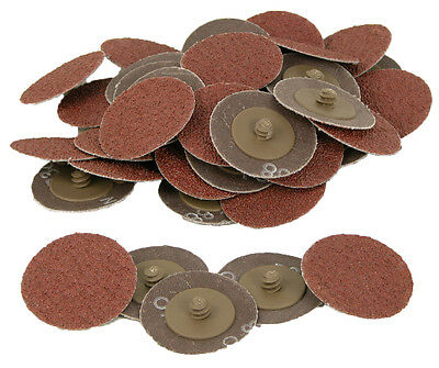 50pcs - 2 inch 36 Grit “Roloc” Type Abrasive Sanding Discs