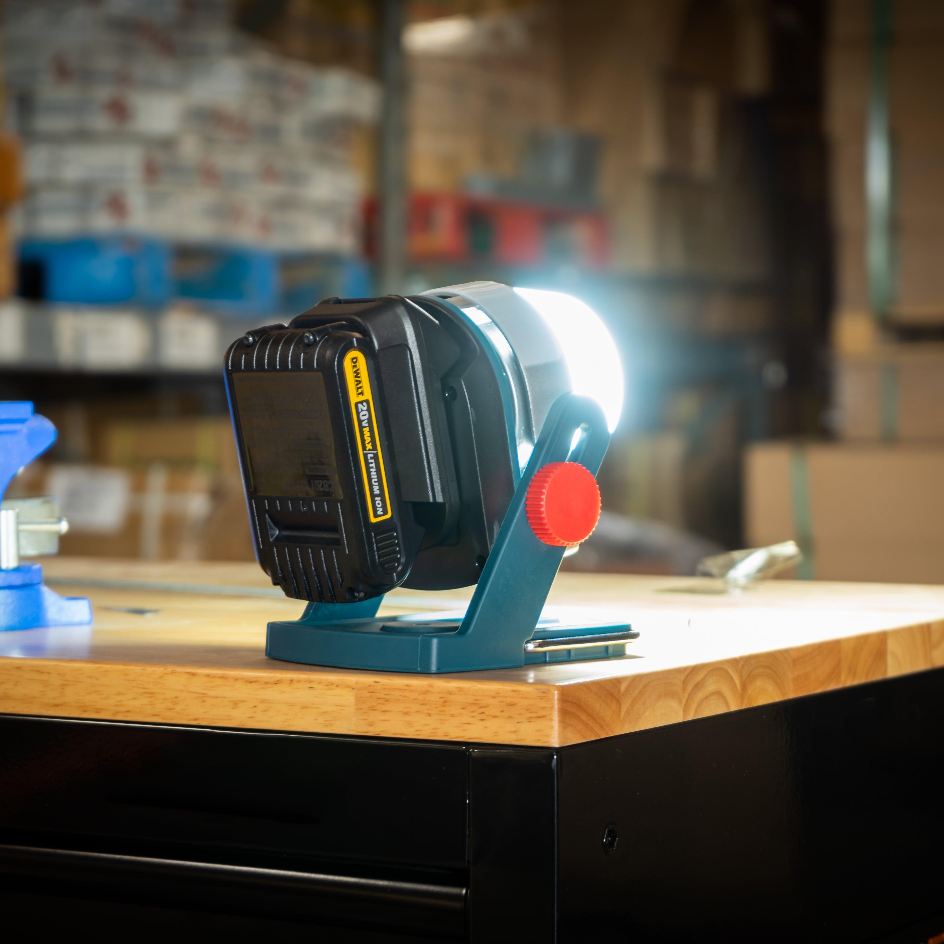TGR 20W Multi-Battery LED Worklight Powered by Makita, DeWalt, Milwaukee Cordless Tool Batteries - Tool Guy Republic
