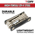 TGR 19 in 1 Folding Multi-Function Bicycle Tool - Heavy Duty, Compact Pocket Sized, Lightweight - for Road and Mountain Bikes