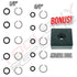 1/2" & 3/8" Impact Wrench Socket Retaining Ring C Clip with O-Ring - 5 sets of each size