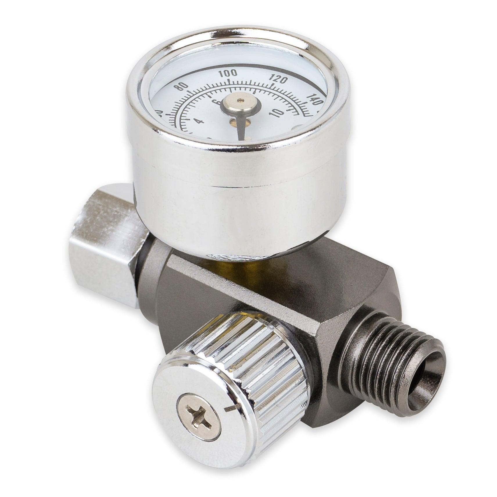 Air Adjusting Regulator Valve with Pressure Gauge for Spray Guns and Air Tools (1/4” NPS)