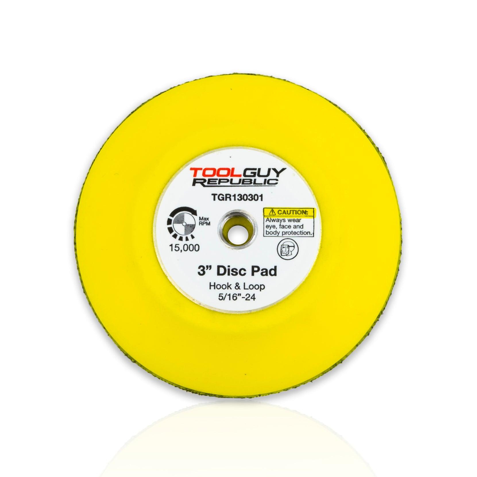 3" Hook and Loop Sanding Pad 5/16"-24 Female Thread TGR130301 - Tool Guy Republic