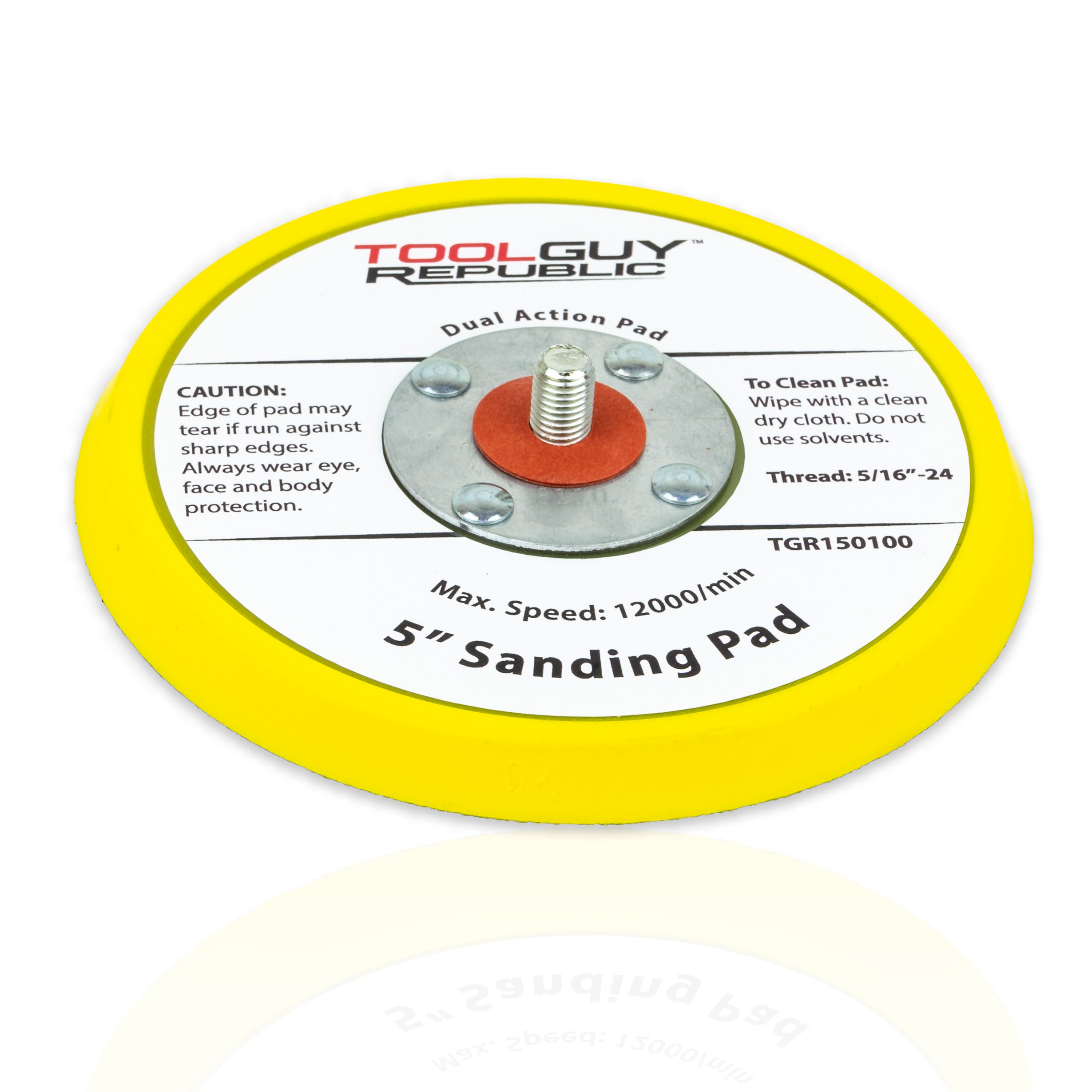 TGR 5" PSA Vinyl Low Profile Sanding Backup Pad - For Random Orbital Sanders - Tool Guy Republic