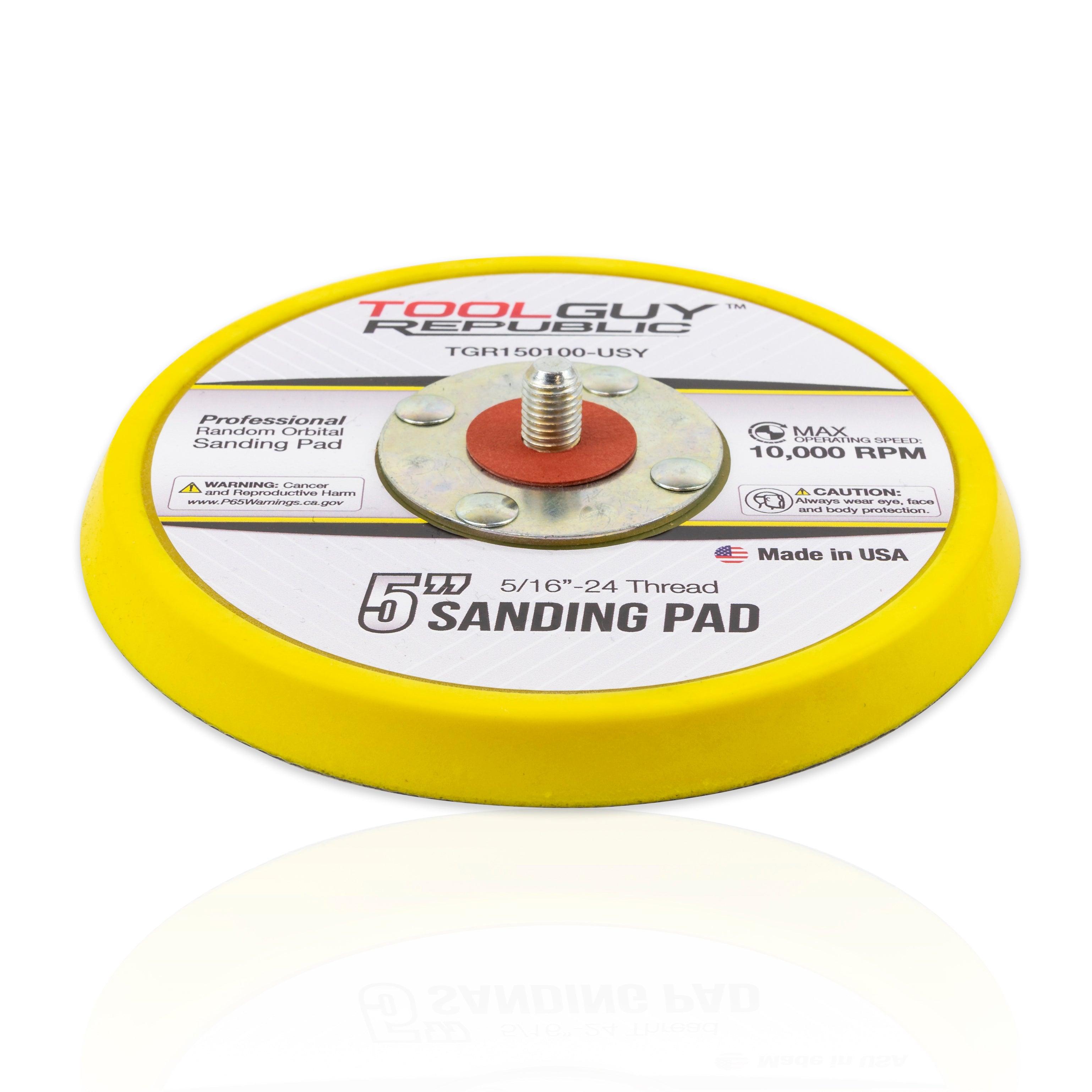 TGR 5" PSA Vinyl Low Profile Sanding Backup Pad Made in USA - For Random Orbital Sanders (2 Pack) - Tool Guy Republic