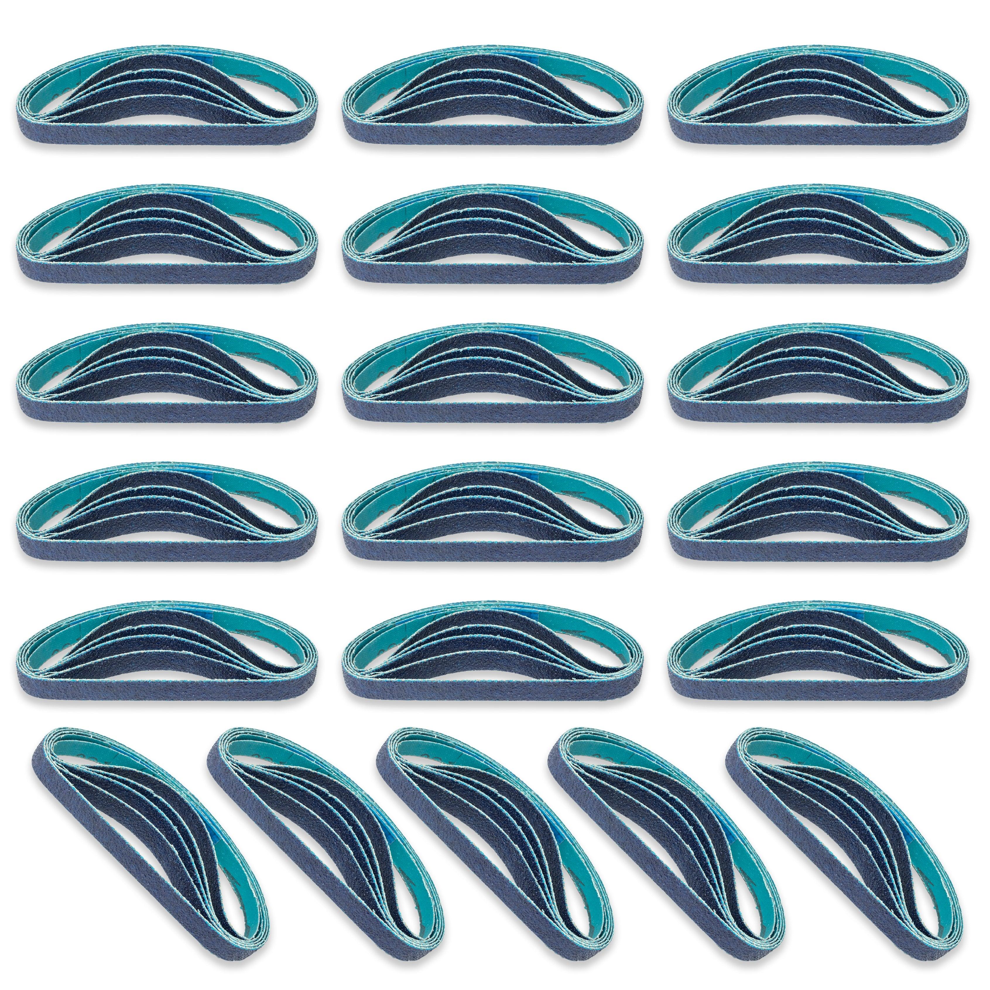 3/8” x 13” - 80 Grit Zirconia Sanding Belt for Air Sanders (100 Pack) - Tool Guy Republic