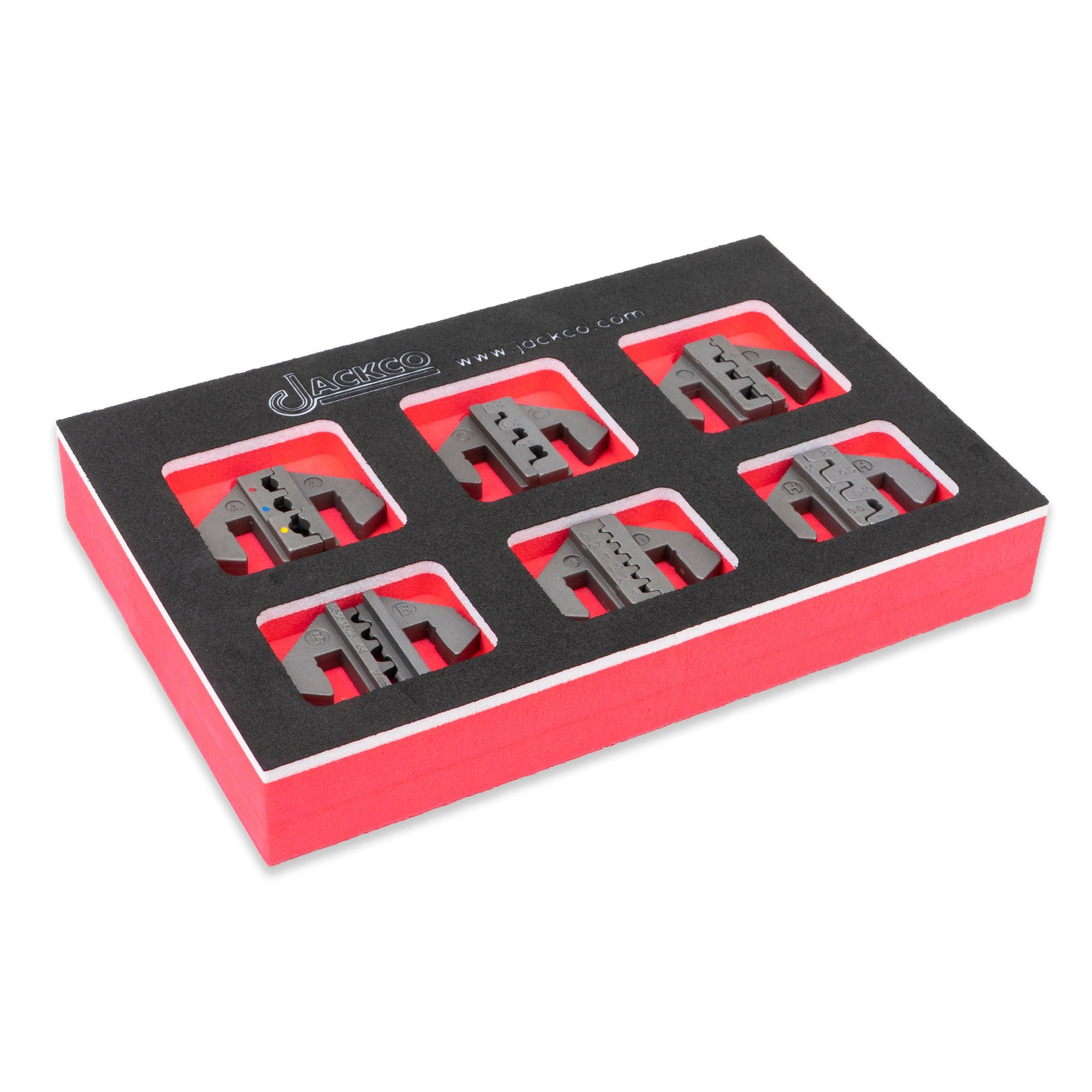 Crimping Tool Die Set - A, B, C, D, F, H Dies for Insulated, Non Insulated, Open Barrel & Cord End Terminals - Tool Guy Republic