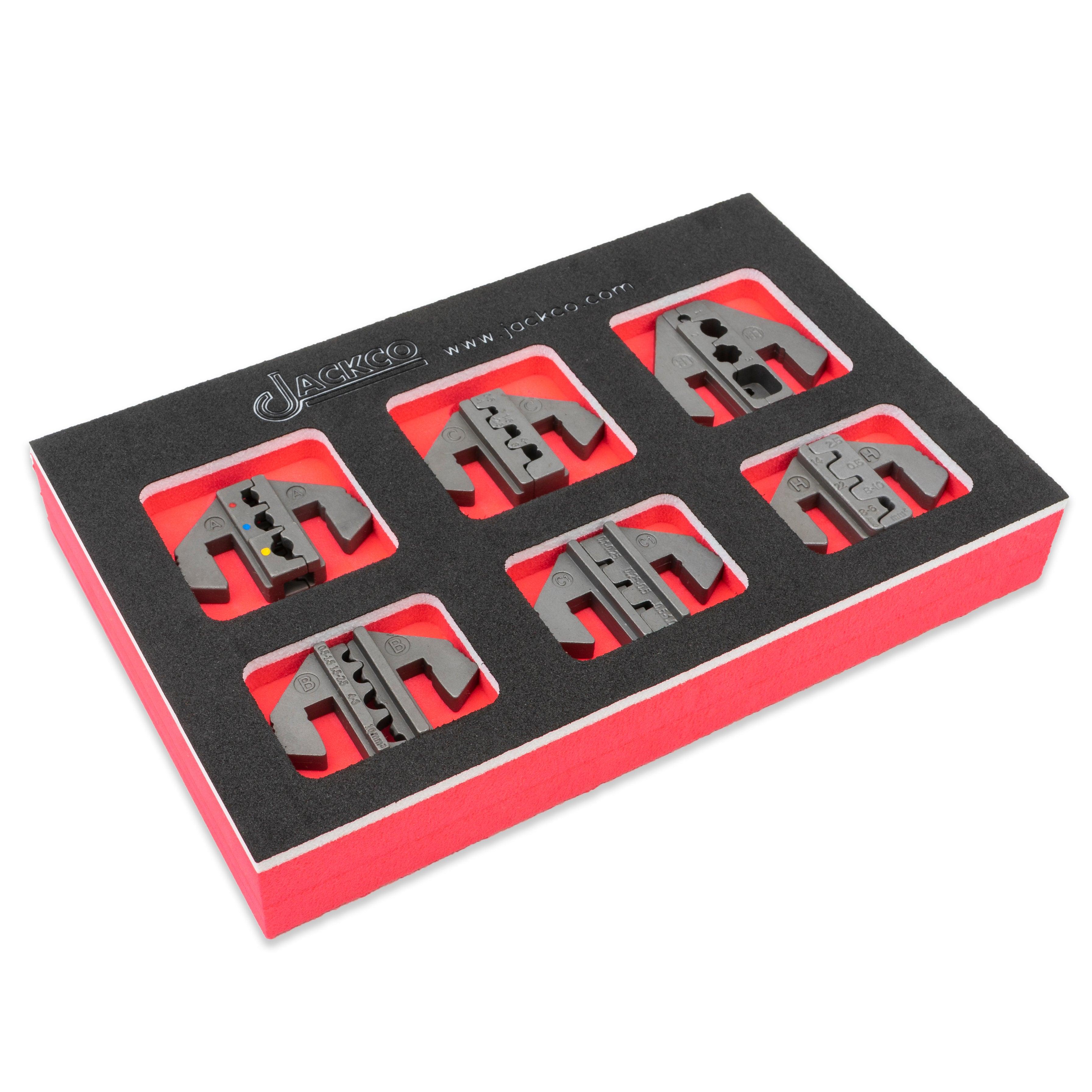 Crimping Tool Die Set - A, B, C, C1, H1, H Dies for Insulated, Non Insulated, Open Barrel & Spark Plug Terminals