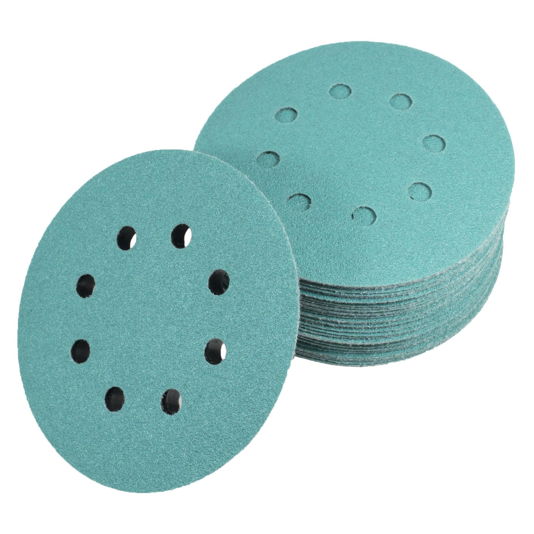 Copy of (40 Pack) 5" 8 Hole 80 Grit Sanding Disc Paper with 5" 8 Hole Hook and Loop Pad