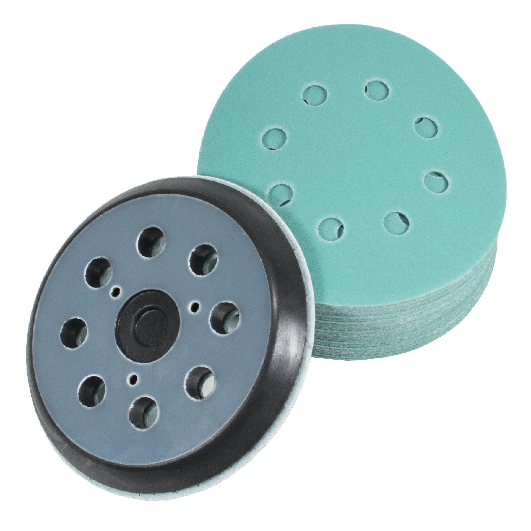 Copy of Copy of (40 Pack) 5" 8 Hole 220 Grit Sanding Disc Paper with 5" 8 Hole Hook and Loop Pad