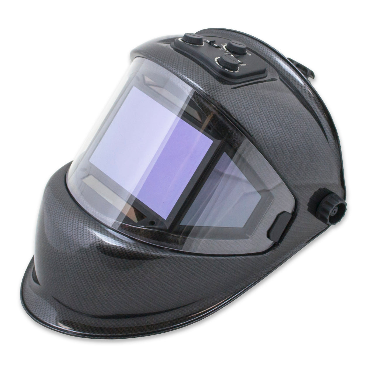 TGR Panoramic 180 View Solar Powered Auto Darkening Welding Helmet - True Color (Carbon Fiber) - Tool Guy Republic