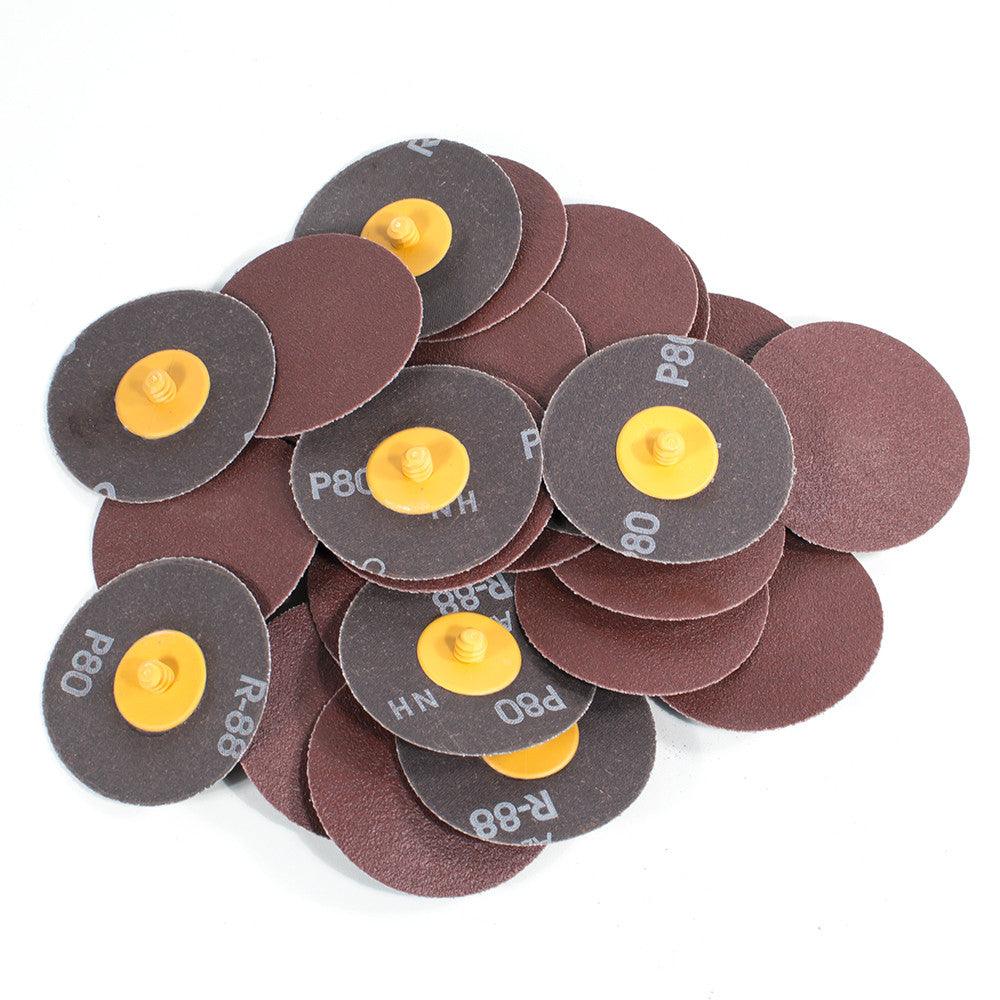 25pcs - 3 inch 80 grit “Roloc” Type Abrasive Sanding Discs