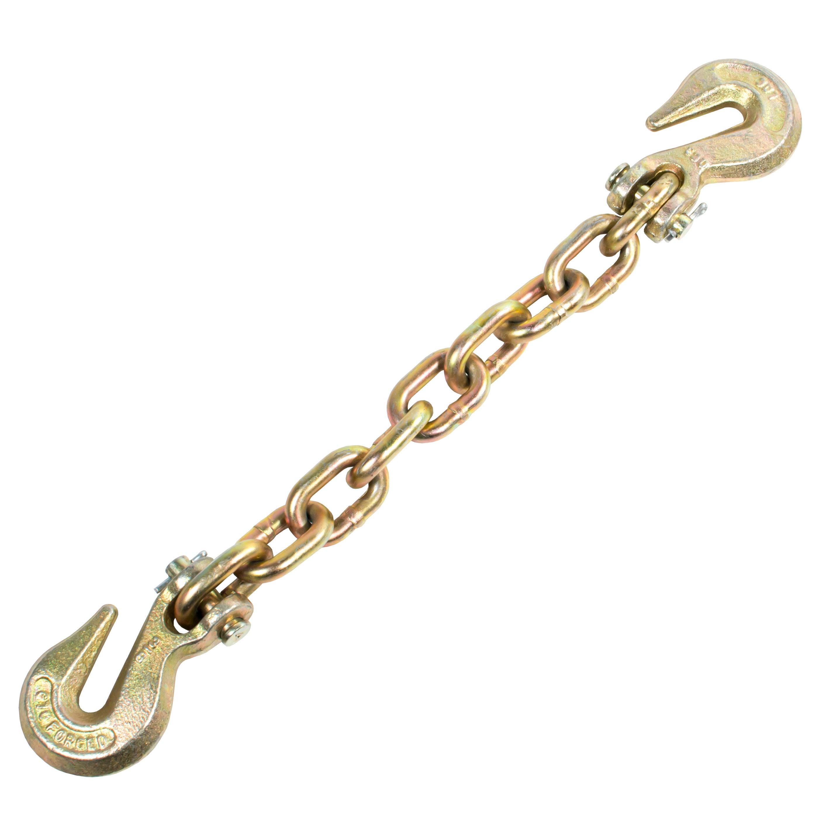 Double Grab Hook Set for Autobody Frame Repair Machines - 3/8" Hooks, 19" Long - Tool Guy Republic