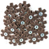 25pc 2" Surface Conditioning Star Abrasive Disc -Brown Coarse Grade