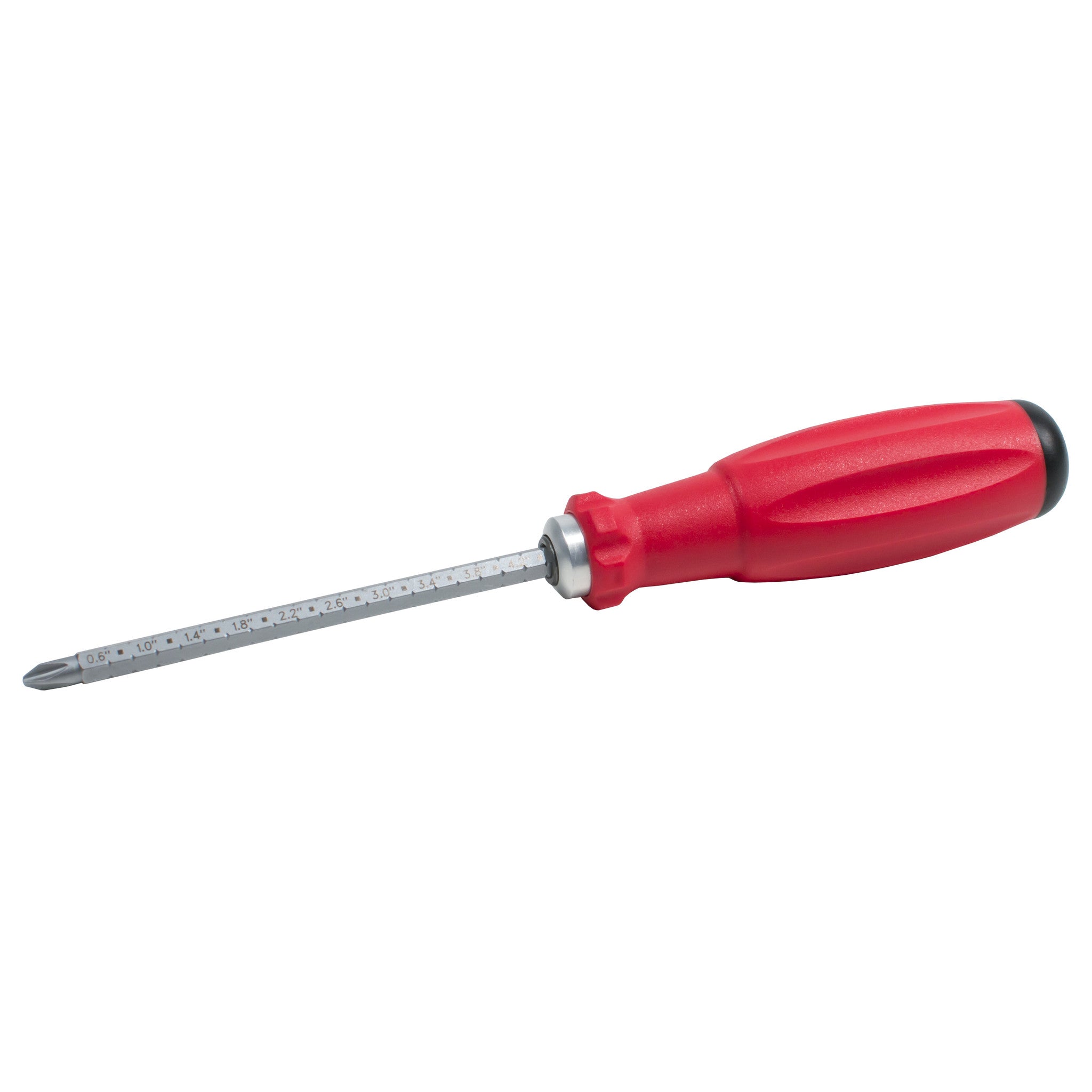 Phillips and Slotted Extendable Screwdriver with Measurement Gauge
