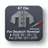Crimping Tool Die - K7 Die for Deutsch Terminal 20 / 16 / 12 DTM, DT, DTP