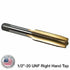1/2"-20 UNF Right Hand Tap Titanium Nitride Coated - Tool Guy Republic
