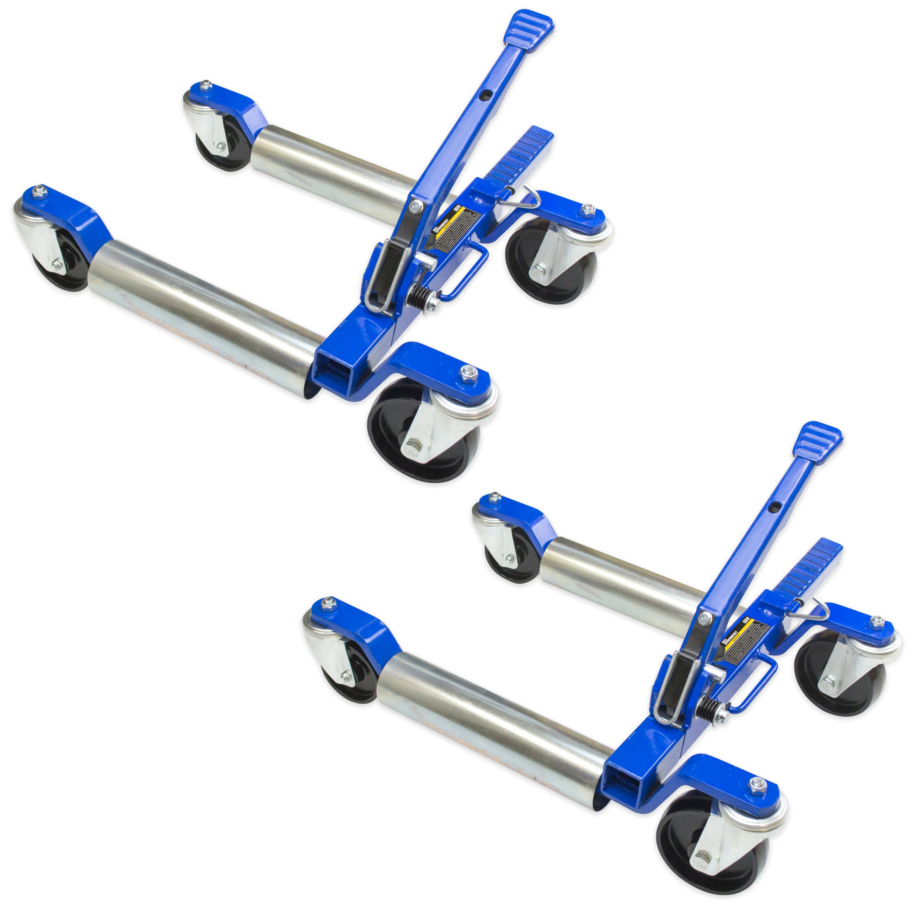 Jackco 1500 LB 12.5” Wheel Car Positioning Dolly with Ratcheting Pedal (2 Pack)