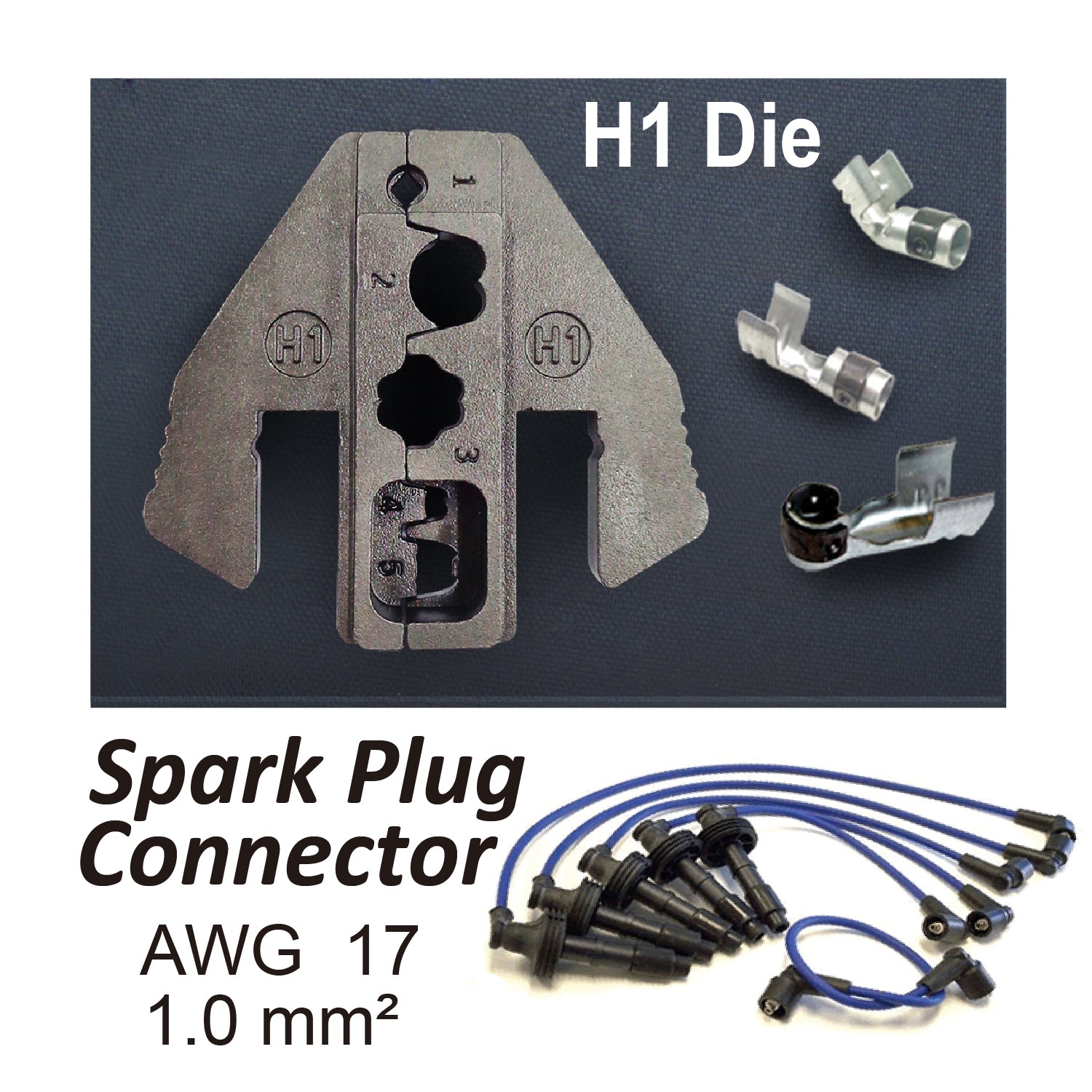 Crimping Tool Die - H1 Die for Spark Plug Connector AWG 17