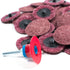 50pc - 2" Medium Maroon Roloc Quick Change Surface Conditioning Prep Sanding Pads