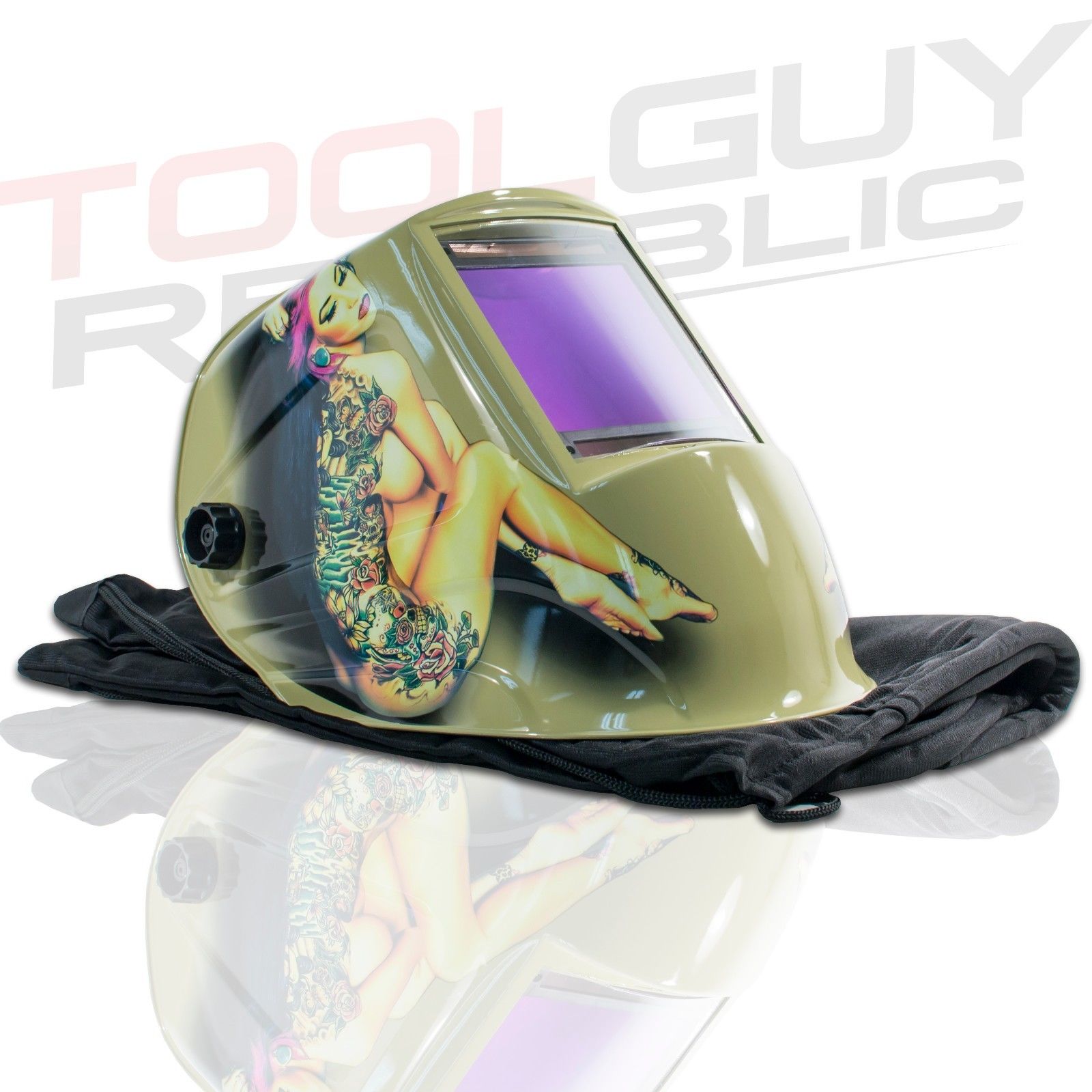 TGR Extra Large View Auto Darkening Welding Helmet - 4" x 3.65" - Tool Guy Republic